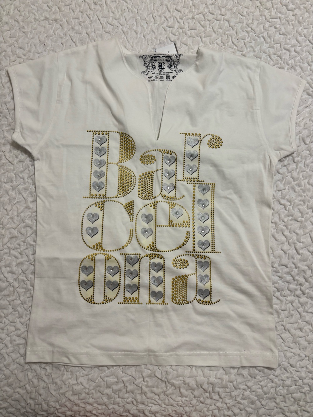 Barcelona Graphic Tee - with rhinestones